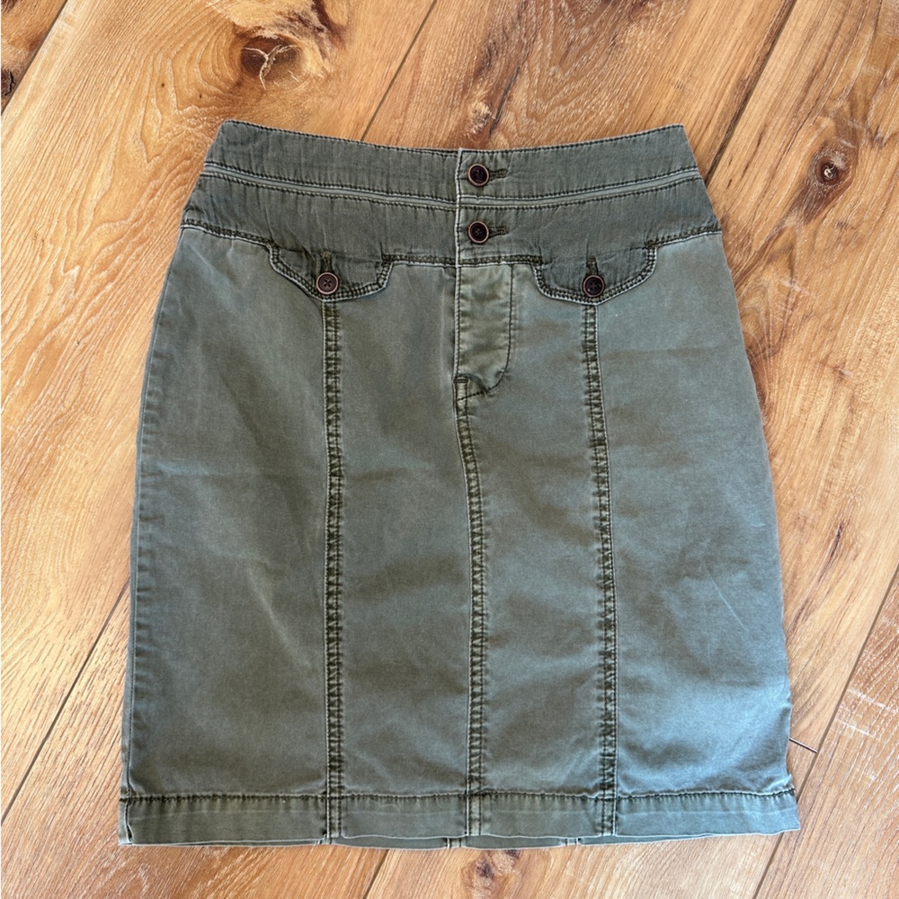 Anthropologie Hei Hei Army Green Skirt sz 0